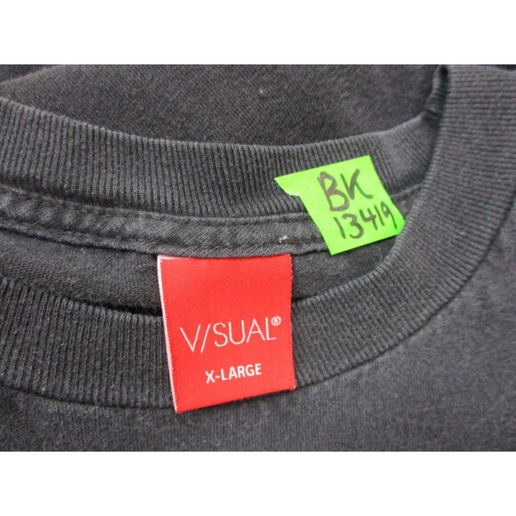 V/SUAL VISUAL Shirt Adult Extra Large Black Super Model Lips Nails Logo Mens - Picture 12 of 13